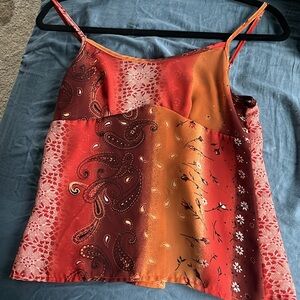 Adorable printed flowy tank top